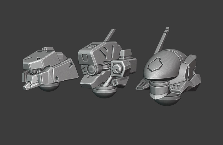🔨 Tau Crisis suit alternative heads - Armored Core・Free STL File for ・Cults